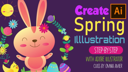 Create cute spring design with adobe illustrator Step-By-Step !