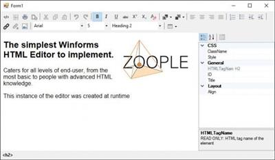 Zoople HTML Editor .NET for Winforms  1.8.3.241