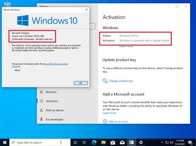 Windows 10 Pro 21H1 10.0.19043.985 Multilingual Preactivated  May 2021