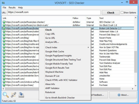 VovSoft SEO Checker 4.5