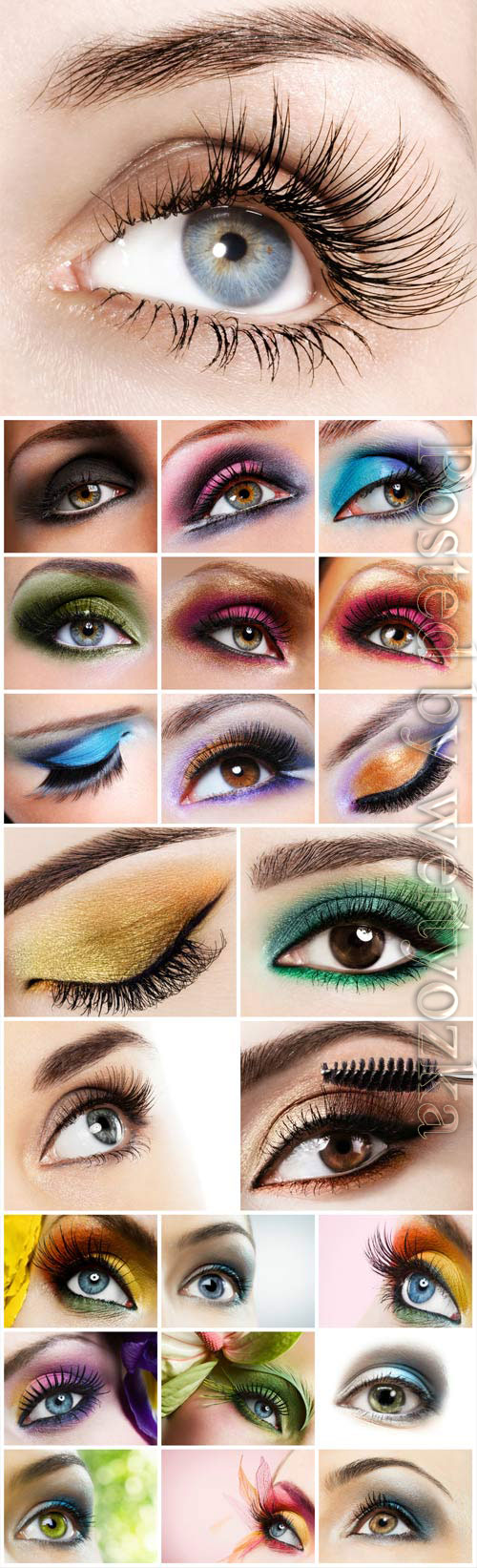 Eyes and makeup stock photo