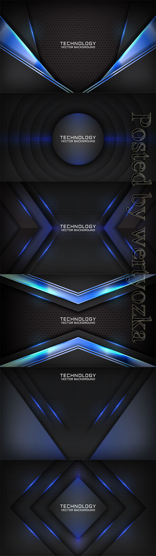 Abstract vector backgrounds with blue design