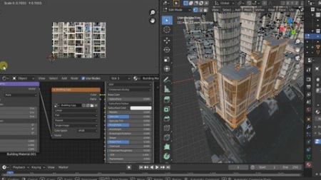 Blender city and landscape modeling