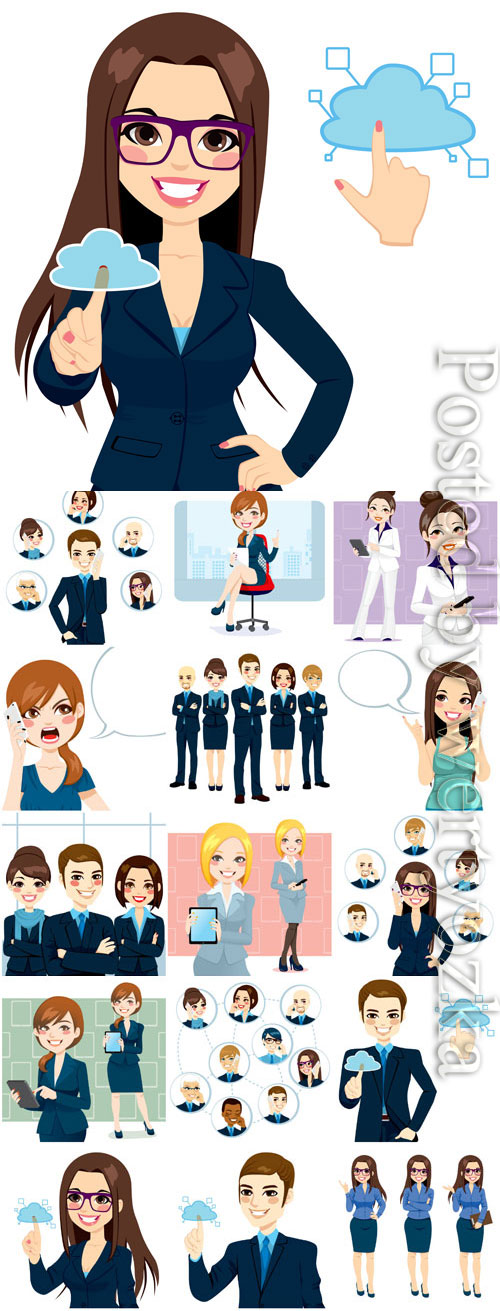 Business people illustration in vector