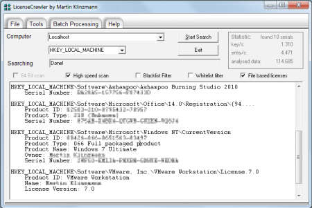 LicenseCrawler 2.3 Build 2562 Multilingual