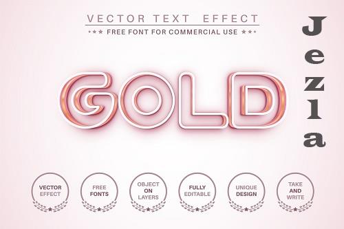 Gold stroke - editable text effect - 6212917