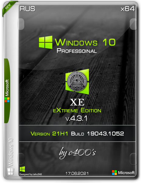 Windows 10 Professional x64 XE v.4.3.1 by c400's (RUS/2021)